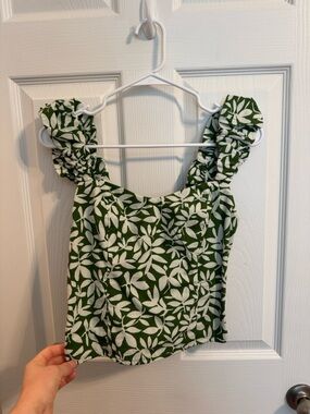 Abercrombie Bubble Strap Poplin Top